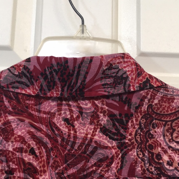 COLDWATER CREEK Gauzy Summer Wrinkle Resistant Fabric Abstract Floral Design - Picture 10 of 15